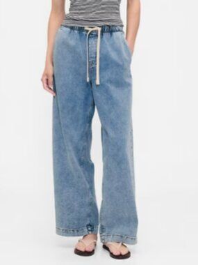 GAP High Rise Pull On Wide Leg Jeans Size S